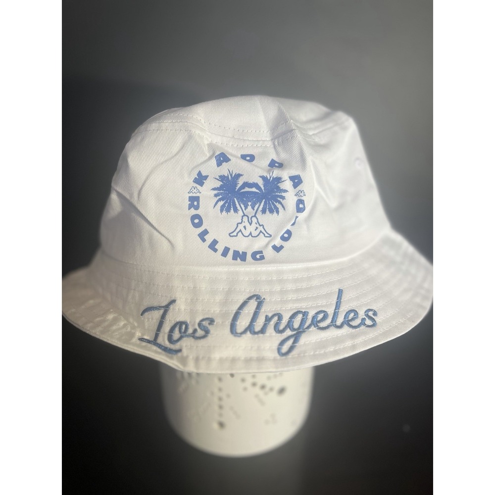 Kappa Rolling Loud Los Angelos White Bucket Hat Embroidered 100% Cotton NWT‎